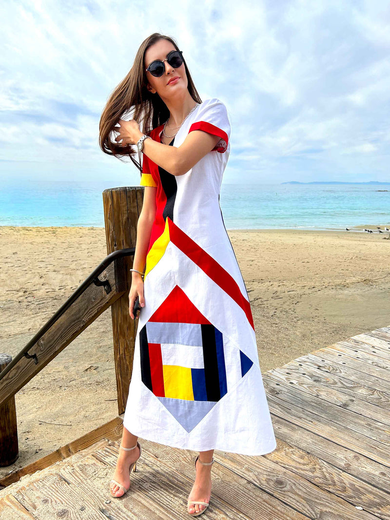 Frontal view of the dress