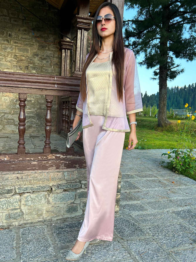 DONNIE FESTIVE FLAMBOYANCE BROCADE BOLERO JACKET SET