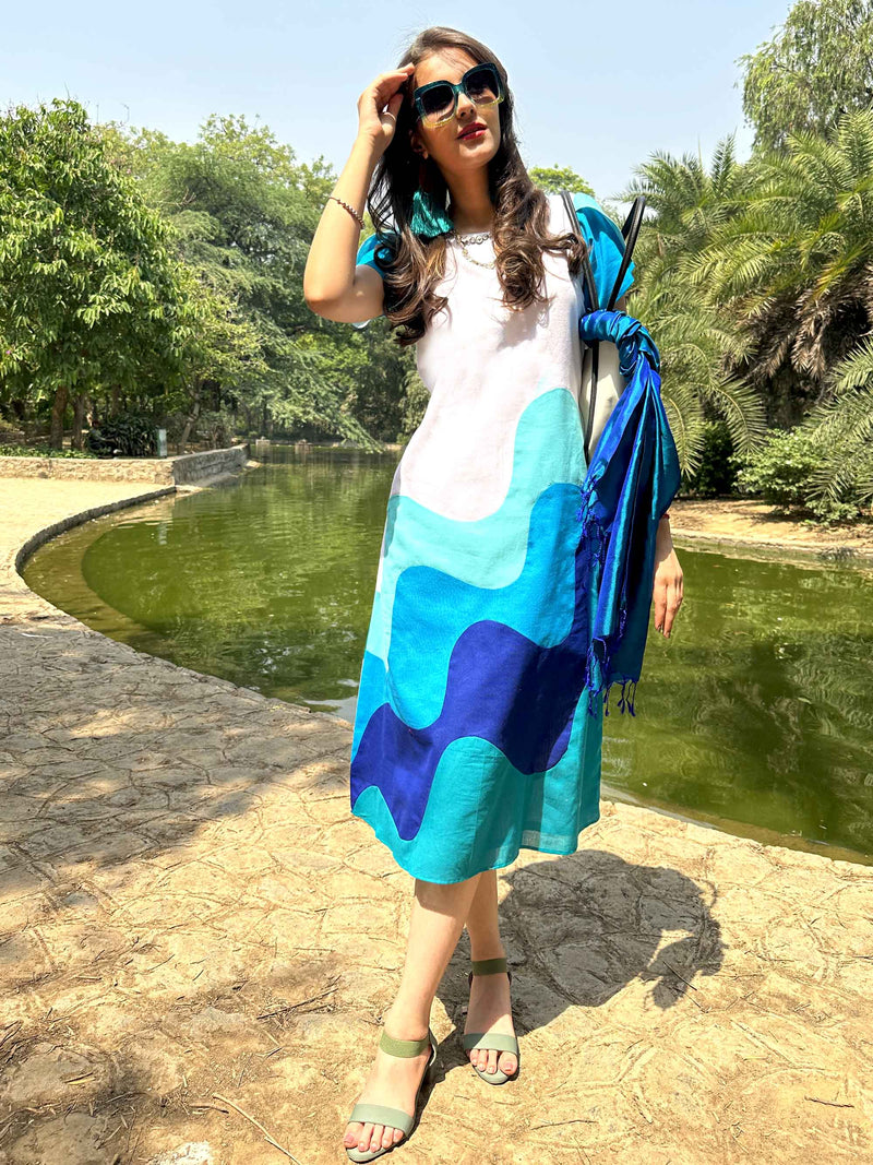 Frontal view of the dress