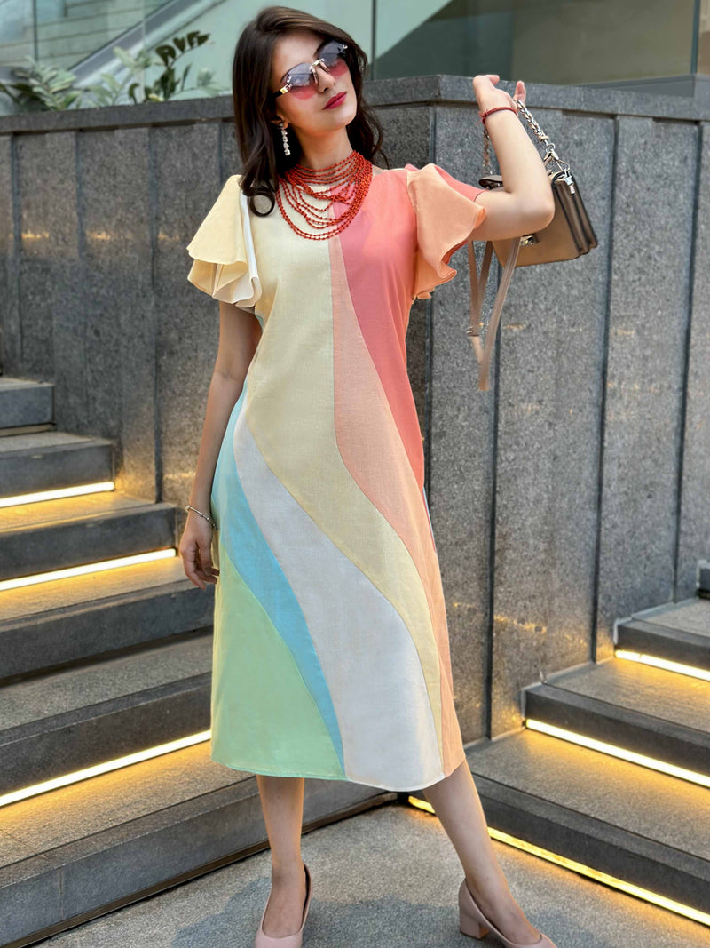 Frontal view of the dress