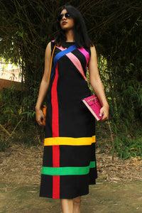 MELISSA MONDRIAN HAND WOVEN COTTON DERBY DRESS
