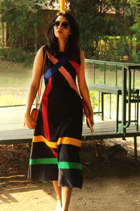 MELISSA MONDRIAN HAND WOVEN COTTON DERBY DRESS