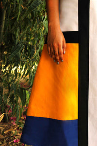 MALLORY MONDRIAN HAND WOVEN COTTON DERBY DRESS