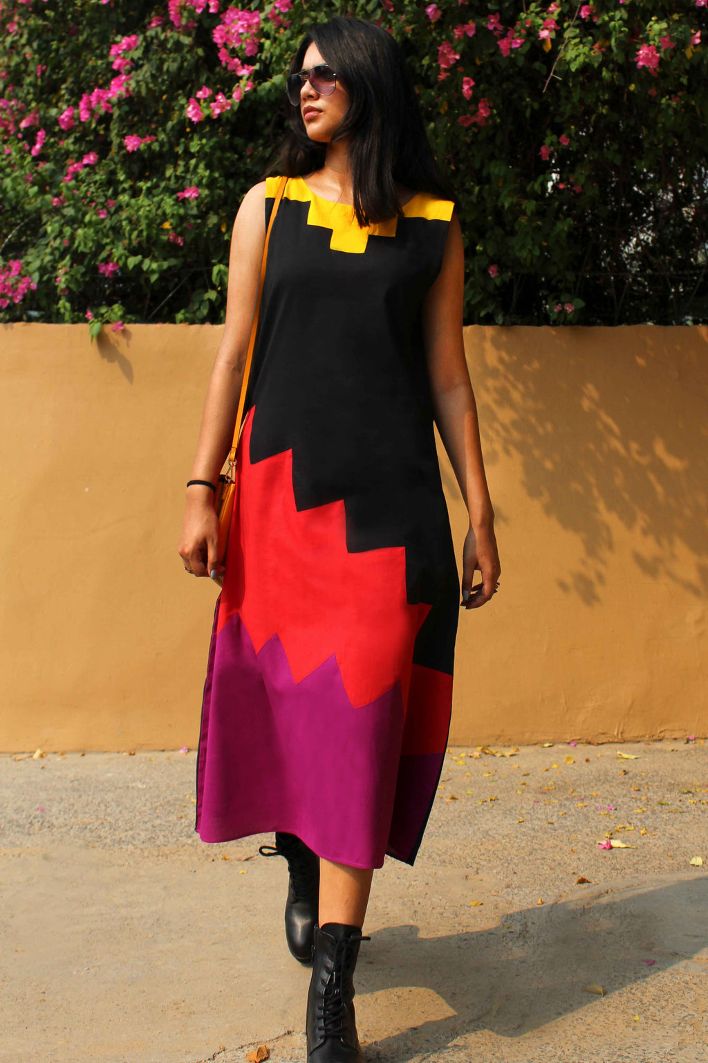 MELANIE MONDRIAN HAND WOVEN COTTON DERBY DRESS main image 0