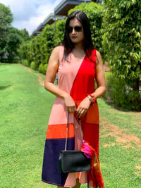 MOLLY MONDRIAN HAND WOVEN COTTON DERBY DRESS