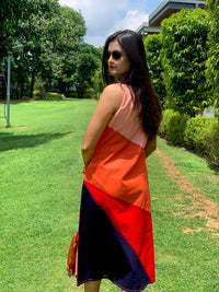 MOLLY MONDRIAN HAND WOVEN COTTON DERBY DRESS