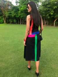 MEREDITH MONDRIAN HAND WOVEN COTTON DERBY DRESS