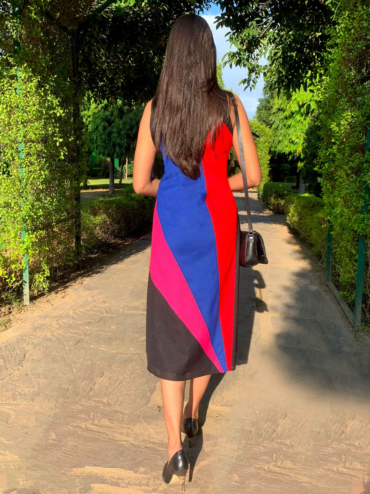 MARIE MONDRIAN HAND WOVEN COTTON DERBY DRESS