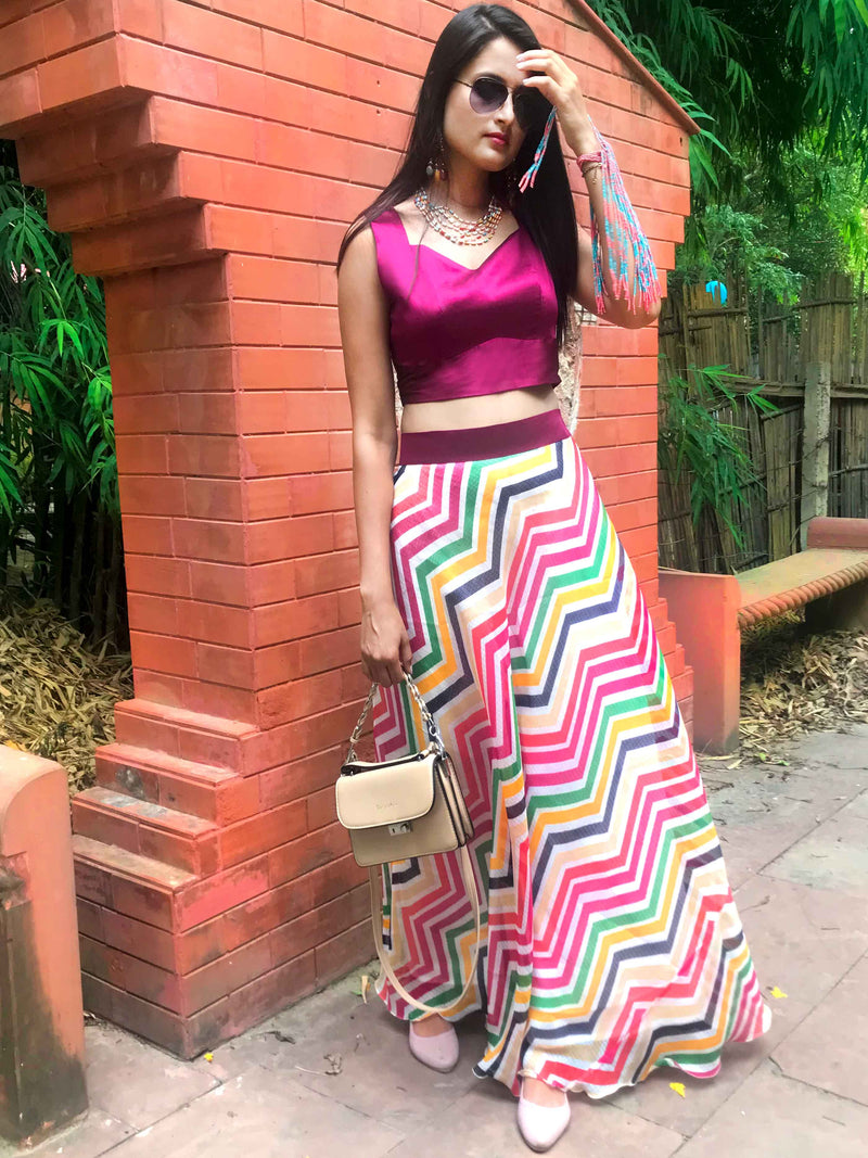 FAYE FESTIVE FLAMBOYANCE KOTA DORIA LONG SKIRT & TOP