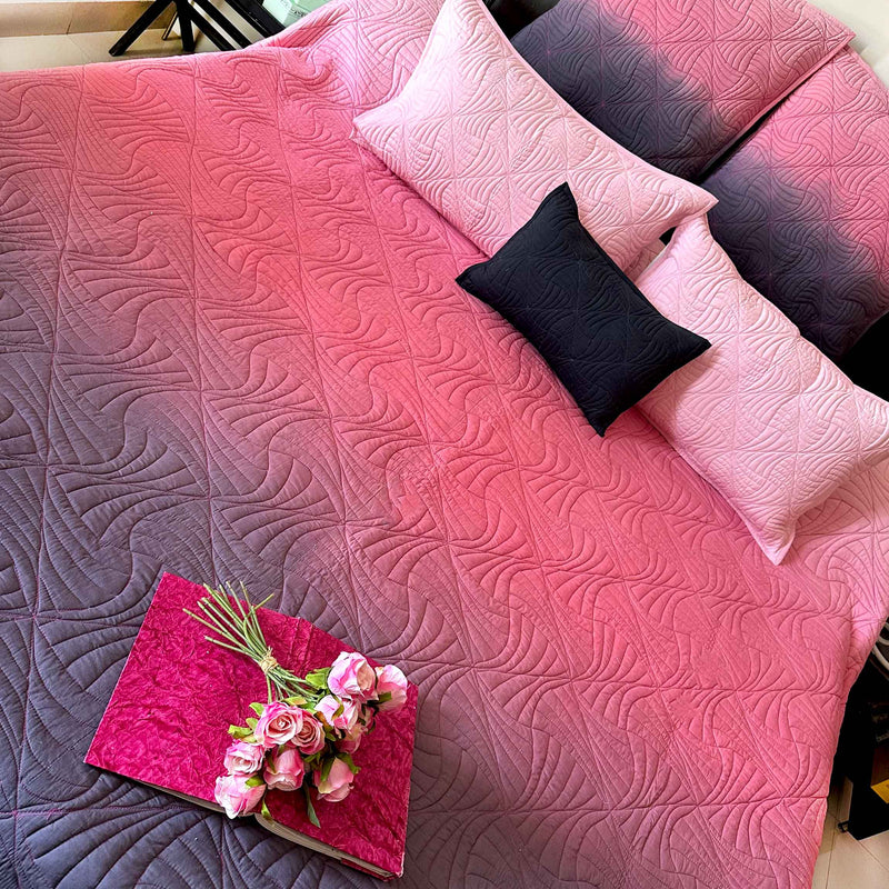 SCOTT NORTHERN LIGHTS OMBRE QUILTED BEDCOVER SET