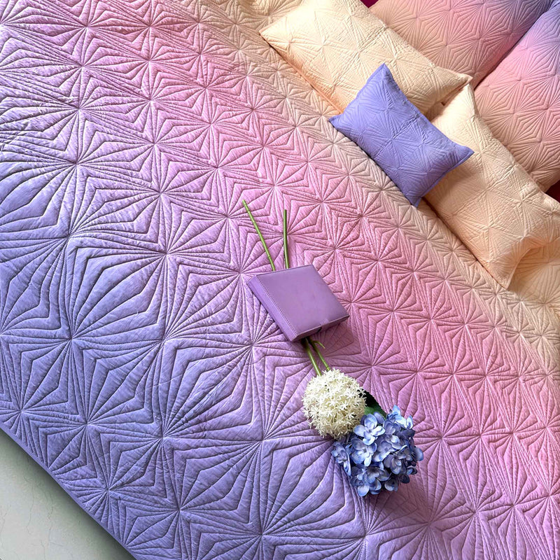 SIMONE NORTHERN LIGHTS OMBRE QUILTED BEDCOVER SET