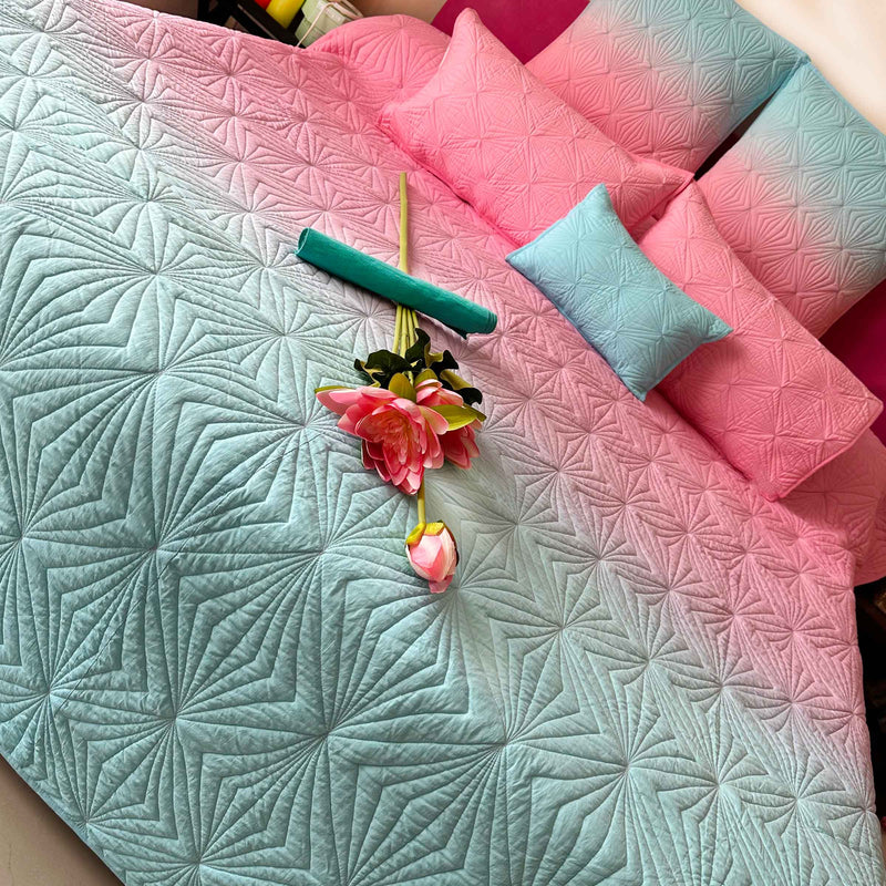 SEAN NORTHERN LIGHTS OMBRE QUILTED BEDCOVER SET