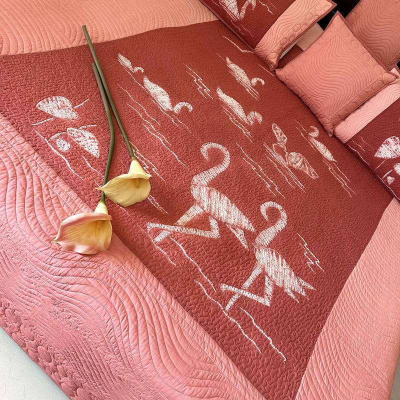 LEWIS POETRY IN NATURE NUI SHIBORI OMBRE QUILTED BEDCOVER SET