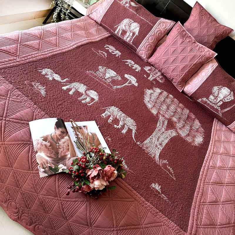 LLOYD POETRY IN NATURE NUI SHIBORI OMBRE QUILTED BEDCOVER SET