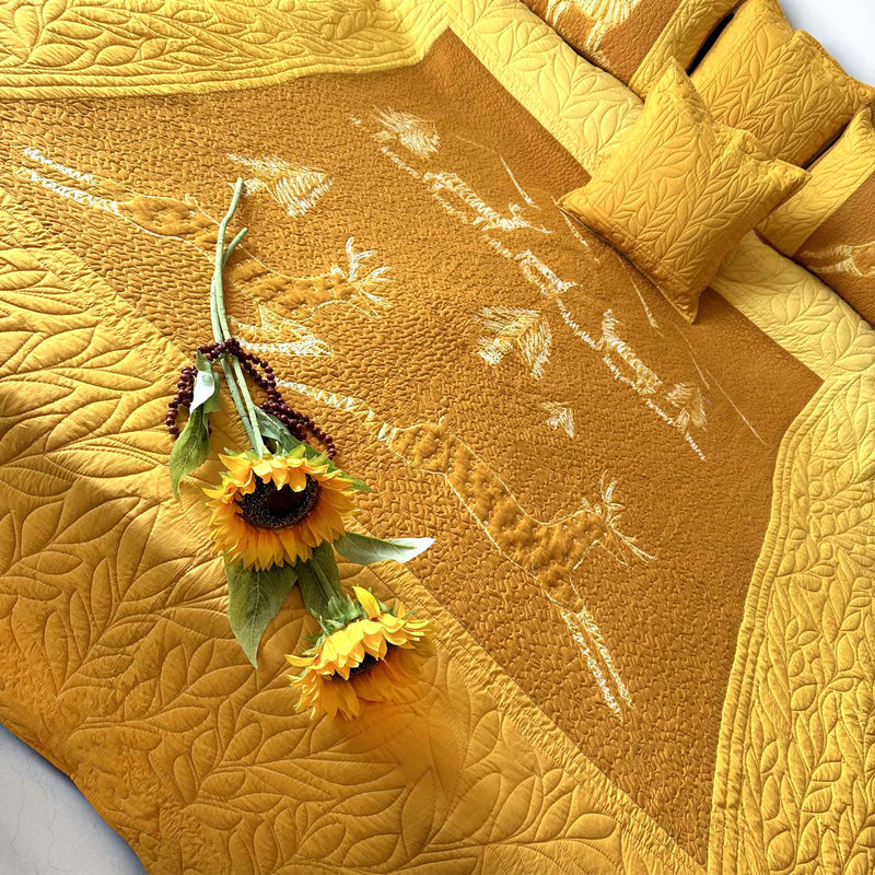 LEROY POETRY IN NATURE NUI SHIBORI OMBRE QUILTED BEDCOVER SET