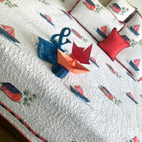 NORMAN NAUTICAL PANORAMA 6 PIECE QUILTED BEDCOVER SET