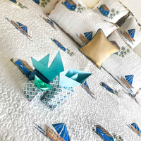 NEIL NAUTICAL PANORAMA 6 PIECE QUILTED BEDCOVER SET