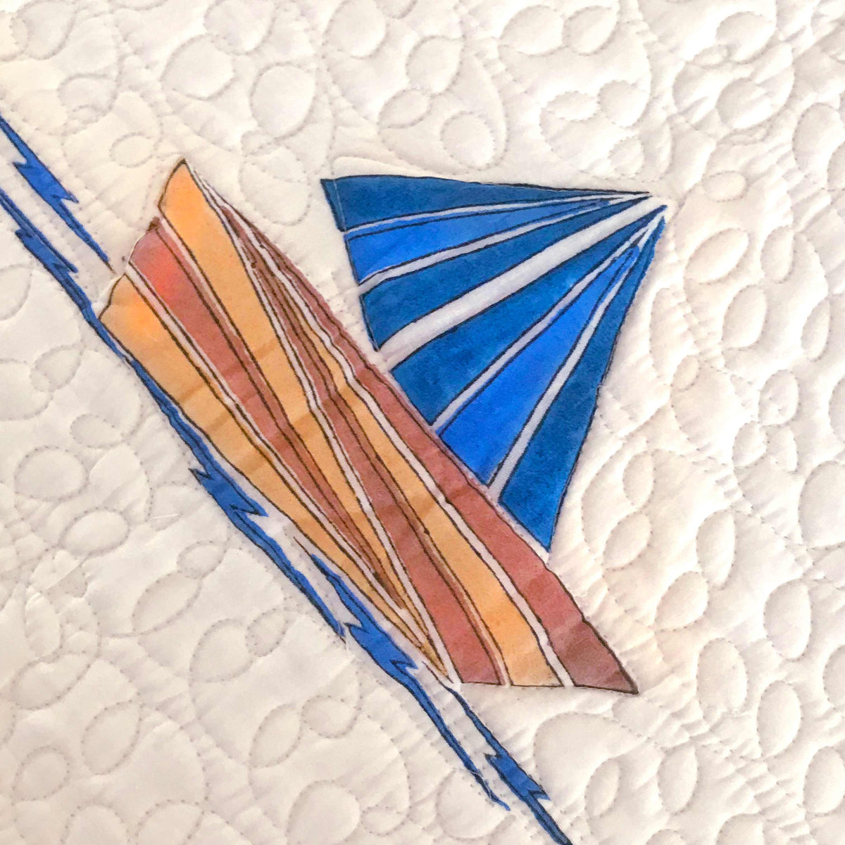 NEIL NAUTICAL PANORAMA 6 PIECE QUILTED BEDCOVER SET