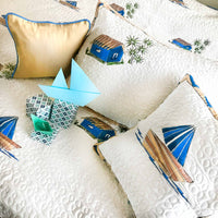 NEIL NAUTICAL PANORAMA 6 PIECE QUILTED BEDCOVER SET