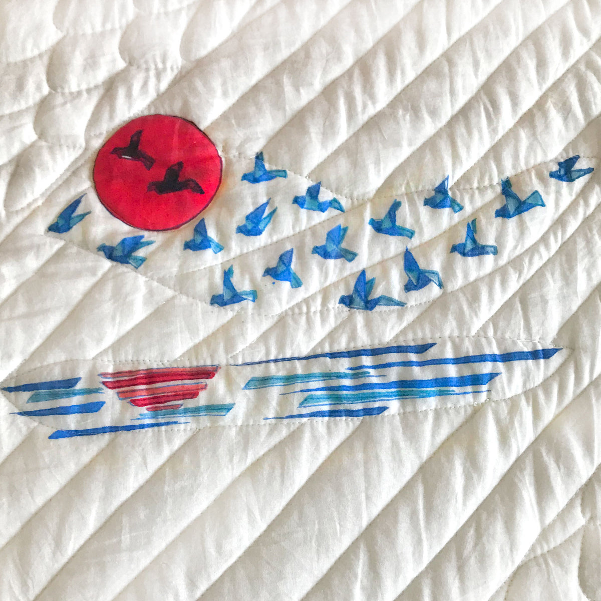 NATHAN NAUTICAL PANORAMA 6 PIECE QUILTED BEDCOVER SET