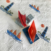 NEWTON NAUTICAL PANORAMA 6 PIECE QUILTED BEDCOVER SET