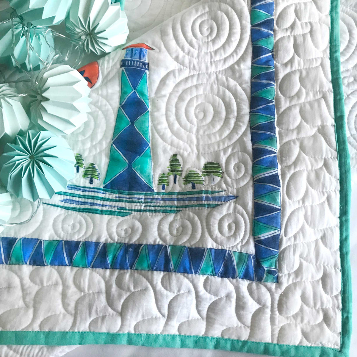 NICKOLAS NAUTICAL PANORAMA 6 PIECE QUILTED BEDCOVER SET