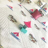 NATE NAUTICAL PANORAMA 6 PIECE QUILTED BEDCOVER SET