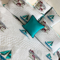 NEUMAN NAUTICAL PANORAMA 6 PIECE QUILTED BEDCOVER SET