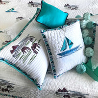 NEUMAN NAUTICAL PANORAMA 6 PIECE QUILTED BEDCOVER SET