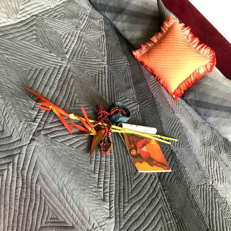 KIMBERLEY COPENHAGEN MELANGE PATCHWORK QUILTED BEDCOVER SET