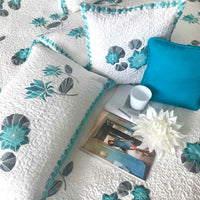 PAMELA PARISIAN PANACHE ALLURING AQUA 6 PIECE QUILTED BEDCOVER SET