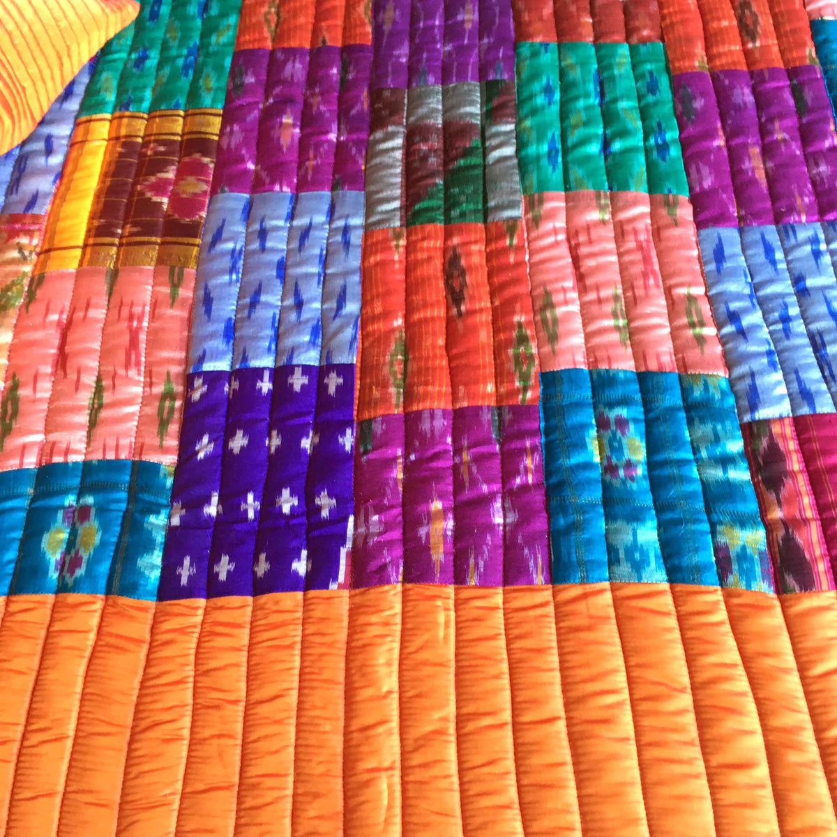 VERONA LOVE ALWAYS PATOLA SILK QUILTED BEDCOVER SET