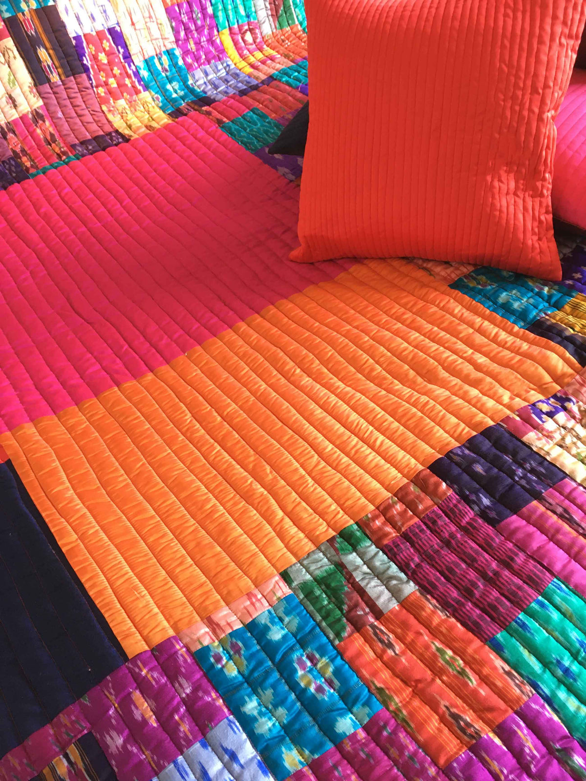 VERONA LOVE ALWAYS PATOLA SILK QUILTED BEDCOVER SET