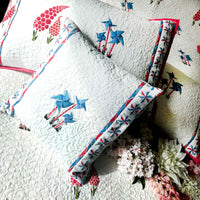 PATRICIA PARISIAN PANACHE PLAYFUL PINK & PEACH 6 PIECE QUILTED BEDCOVER SET