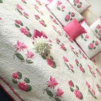 PAULINE PARISIAN PANACHE PASSIONATE PINK 6 PIECE QUILTED BEDCOVER SET