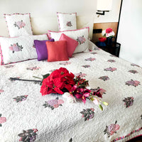 PETRONILA PARISIAN PANACHE MULTICOLOUR 8 PIECE QUILTED BEDCOVER SET