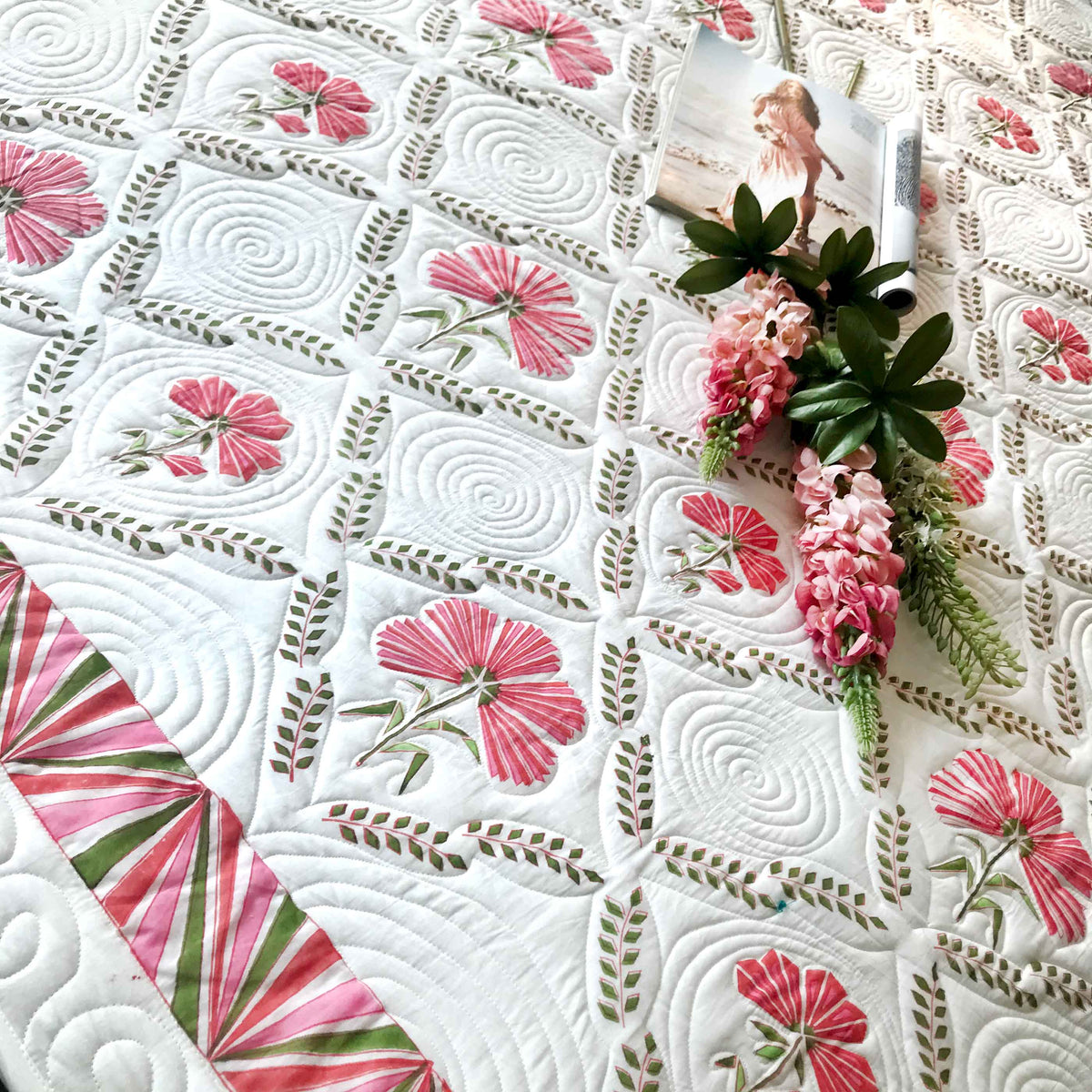 PIPPA PARISIAN PANACHE FUSCHIA PINK 6 PIECE QUILTED BEDCOVER SET