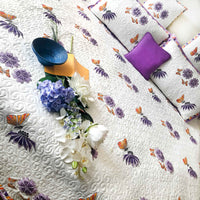 PRESTON PARISIAN PANACHE LIVELY LAVENDER 6 PIECE QUILTED BEDCOVER SET