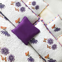 PRESTON PARISIAN PANACHE LIVELY LAVENDER 6 PIECE QUILTED BEDCOVER SET