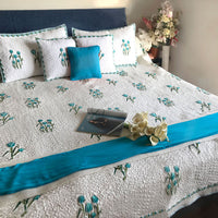 SASHA SALZBURG SPRING REFRESHING AQUA 6 PIECE BEDCOVER SET