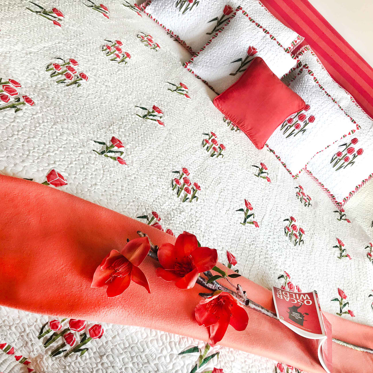 SASHA SALZBURG SPRING PLEASANT PEACH 6 PIECE BEDCOVER SET