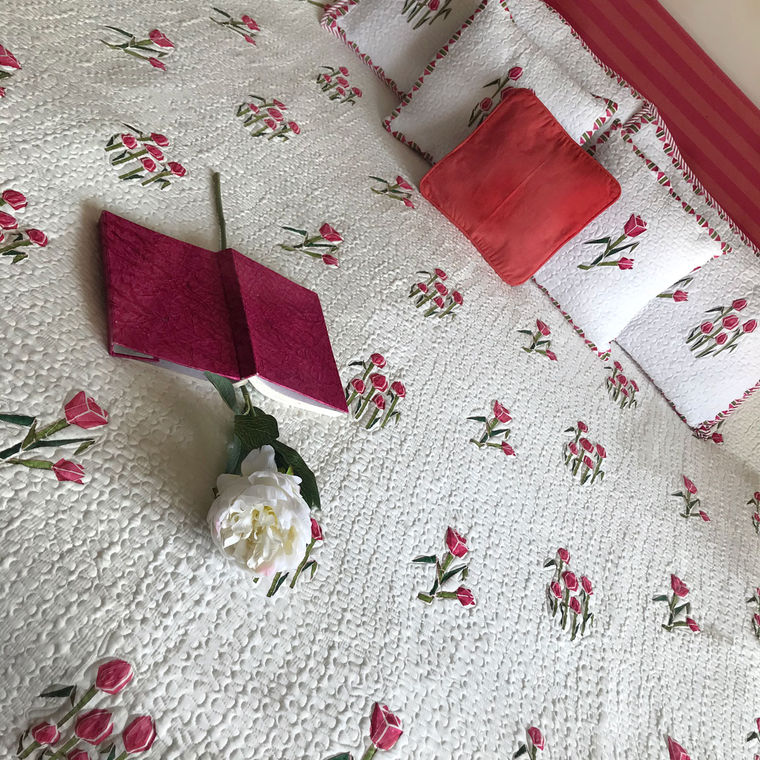 SASHA SALZBURG SPRING PRIMROSE PINK 6 PIECE BEDCOVER SET