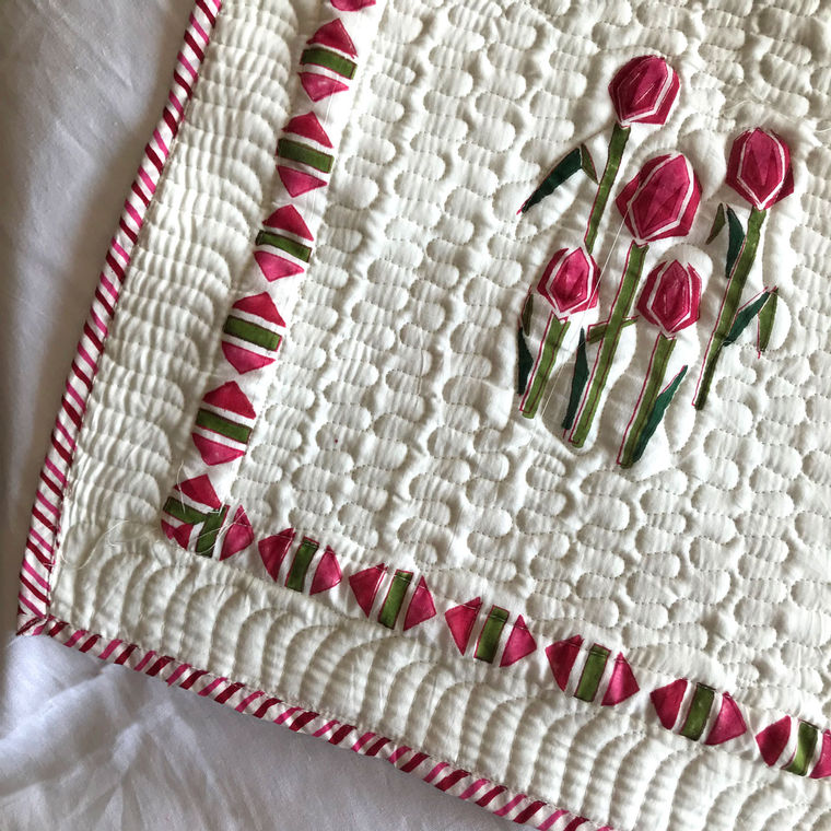 SASHA SALZBURG SPRING PRIMROSE PINK 6 PIECE BEDCOVER SET