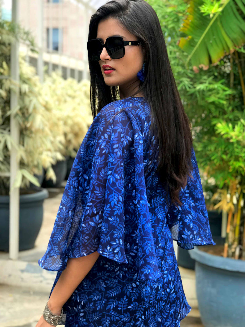 SHELBY SANTORINI STRIPES SILK KOTA DORIA TUNIC