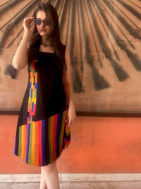 MASHAVU MASAI MARA HAND WOVEN COTTON PATCHWORK DRESS