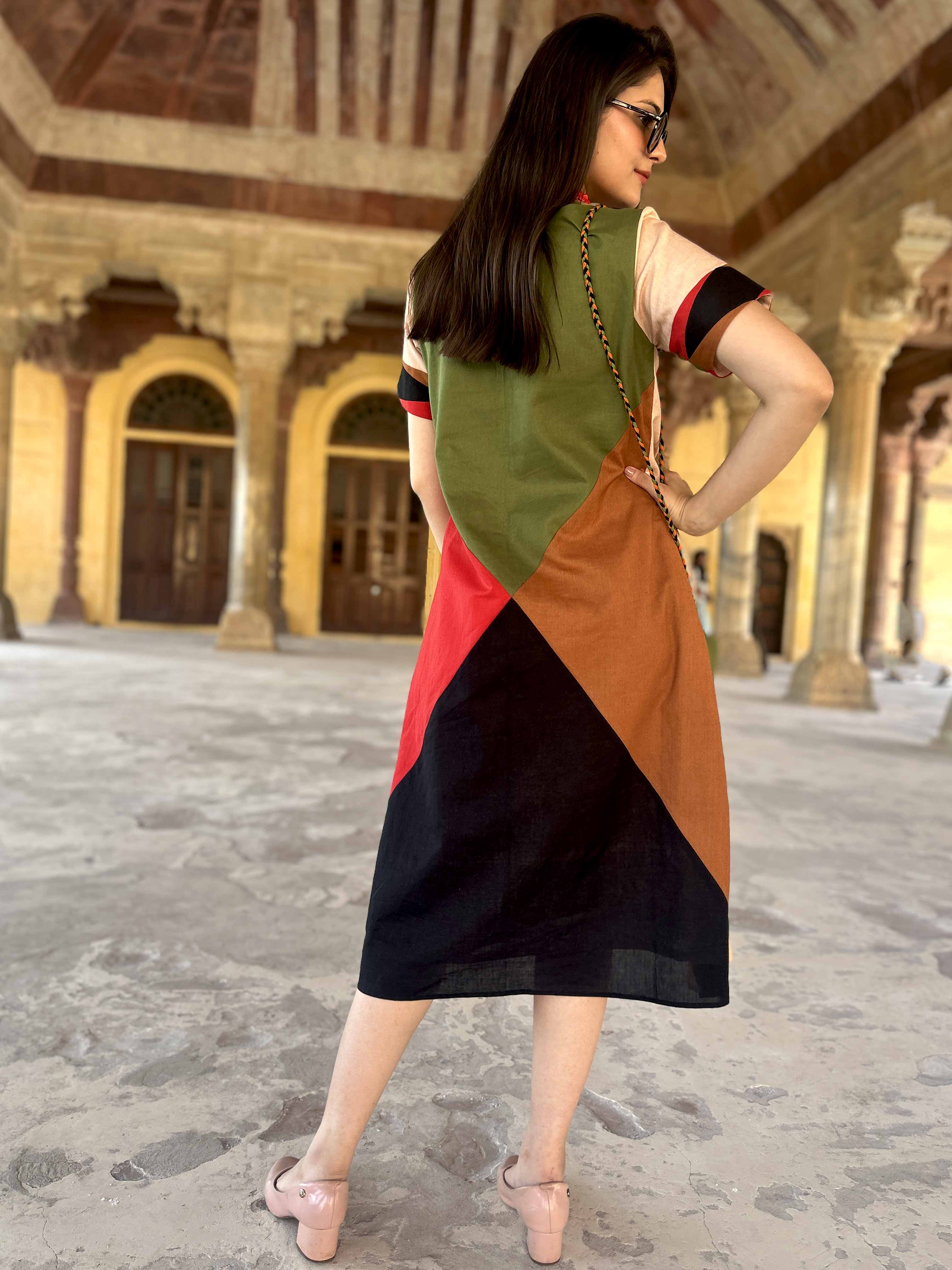 Mikenna Masai Mara Hand Woven Cotton Patchwork Dress – Karmadori