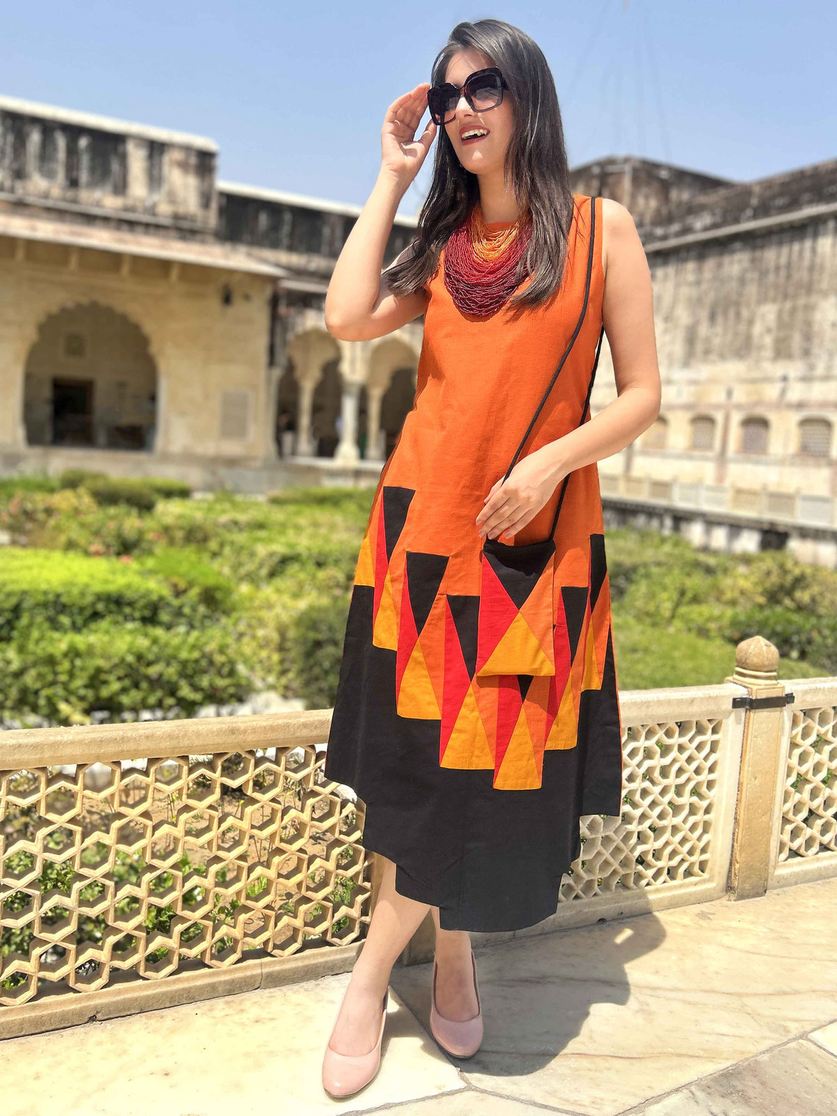 Meria Masai Mara Hand Woven Cotton Patchwork Dress – Karmadori