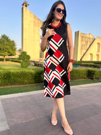 MIREMBE MASAI MARA HAND WOVEN COTTON PATCHWORK DRESS