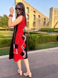 MIREMBE MASAI MARA HAND WOVEN COTTON PATCHWORK DRESS