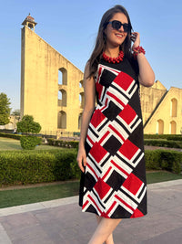 MIREMBE MASAI MARA HAND WOVEN COTTON PATCHWORK DRESS